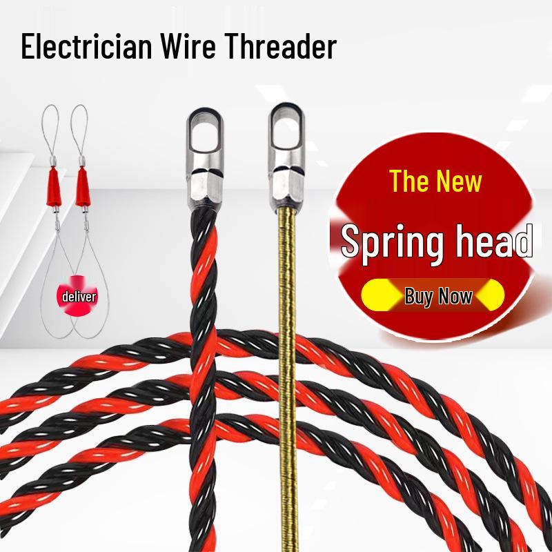 Electrician's Wire Threader for Thin Conduit & Concealed Network Cable