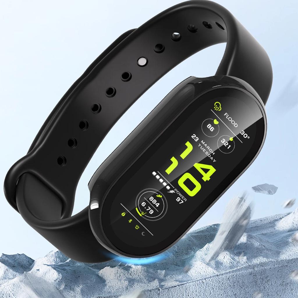 Чехол + Стекло для Xiaomi Mi Band 10, Защитный бампер со всех сторон, Защита от царапин, Чехол для умного браслета, HD Защитное стекло для MiBand 10