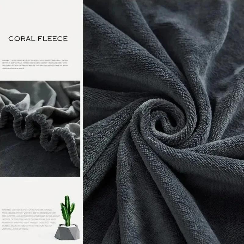 1 шт. Эластичный наматрасник Теплый плюшевый Простыня Велюровый чехол на кровать Зимний Мягкий Семейный Двуспальный Постельное белье 90/120/150/180/200 см