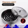 Fireproof Stainless Steel Mosquito Coil Holder with Lid and Ash Catcher for Outdoor Use