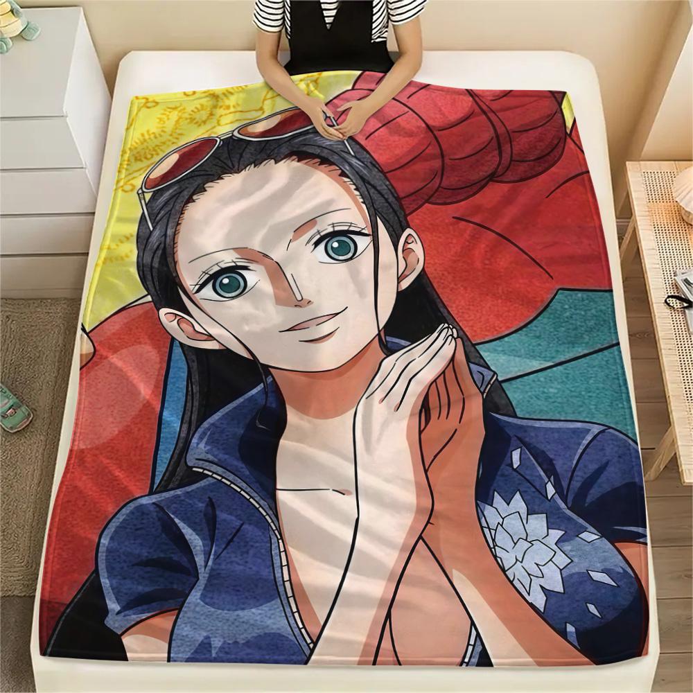 1PC Nico Robin Patterned Flannel Blanket Suitable For All Seasons For Home Decor Warmth And Comfort Gifts Holiday Present