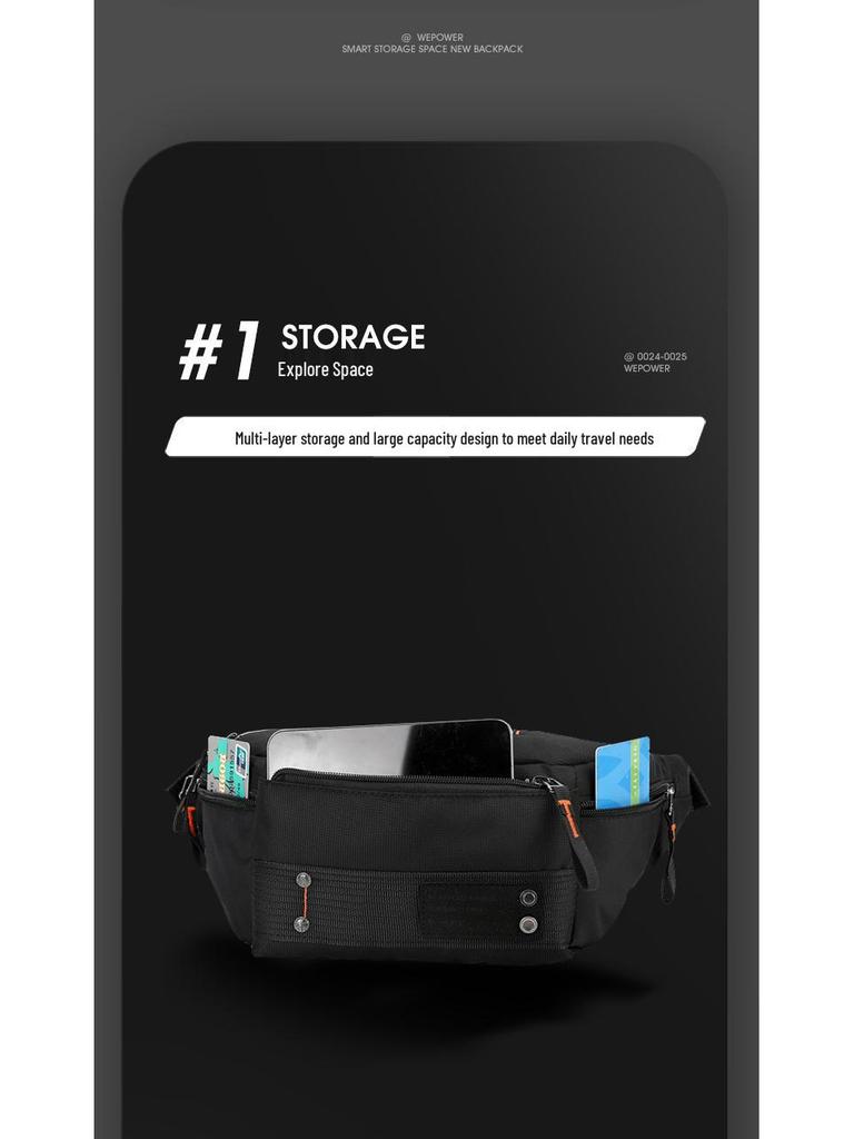 WEPOWER Outdoor Waterproof Crossbody Waist Bag for Travel, Running, Cycling, and Commuting