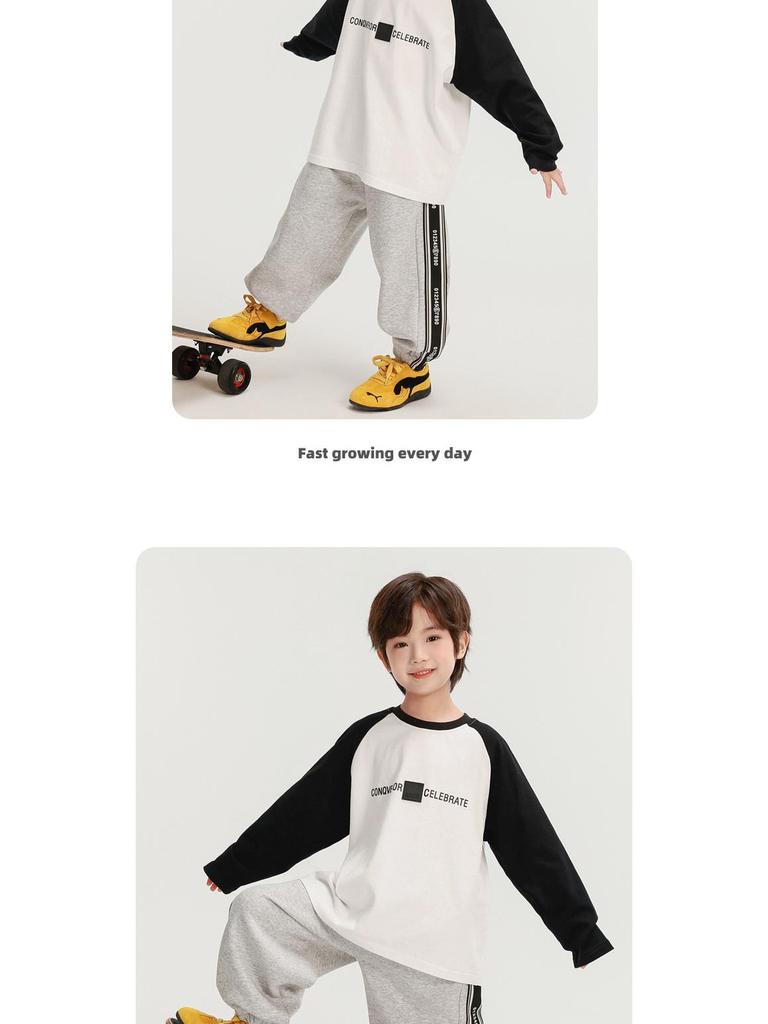 Autumn 2025 Boys' Long-Sleeve Cotton T-Shirt - Fairy Tale Memory Collection