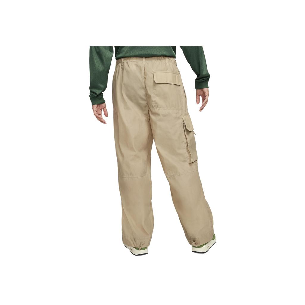 Nike Сплошные повседневные брюки-карго на молнии с несколькими карманами, мужские брюки цвета хаки FN2615-247