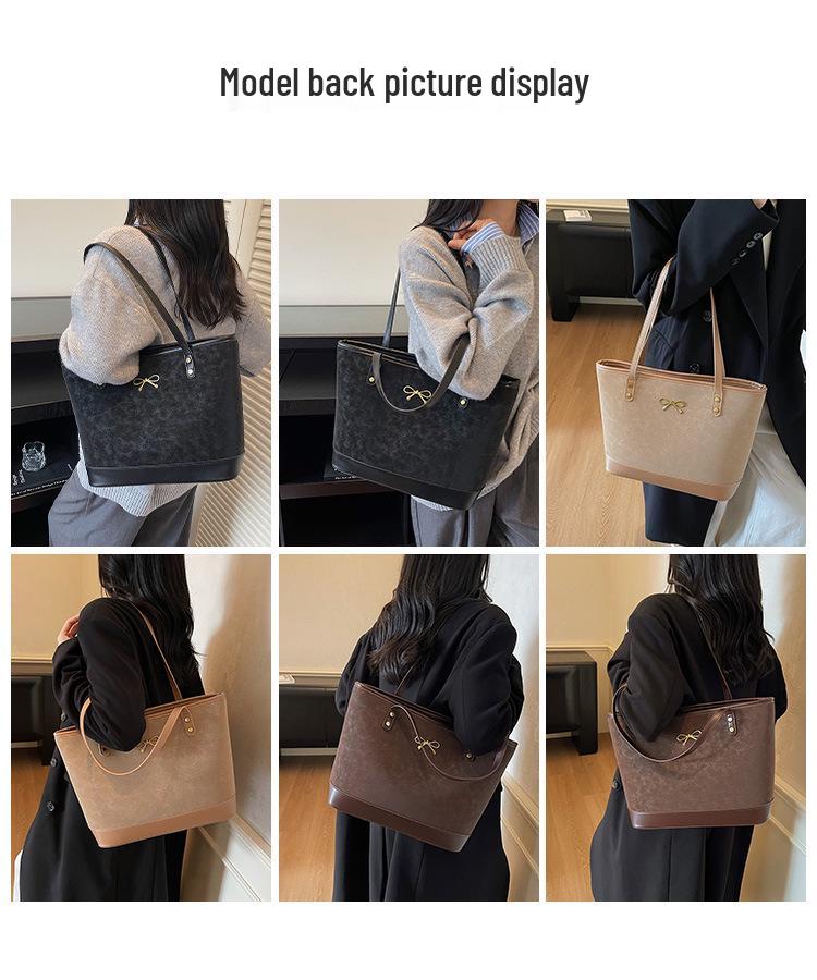 2025 Зимняя женская универсальная сумка-тоут через плечо большой вместимости - Высококлассный, простой дизайн для поездок на работу