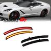 Error Free Smoked Lens Front Amber Rear Red Car LED Side Marker Lights Fender Flare Lamps For 2014-2019 Chevrolet Corvette C7