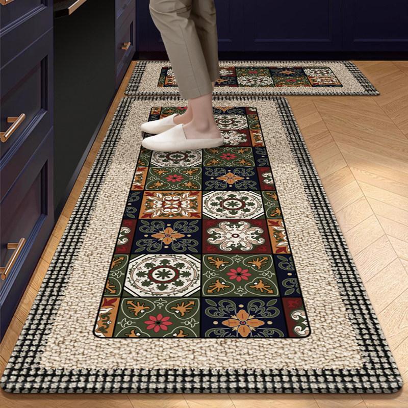 Kitchen Floor Mat - Anti-oil, Washable, Non-wearing Carpet Pad. Home Use. Absorbs Water and Oil. Resistant To Dirt. New Style.