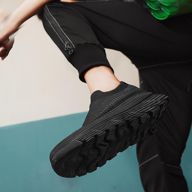 Мужская простая и модная спортивная обувь Fly Woven на толстой подошве, повседневная обувь для отдыха на открытом воздухе, дышащая мужская обувь, ленивая обувь
