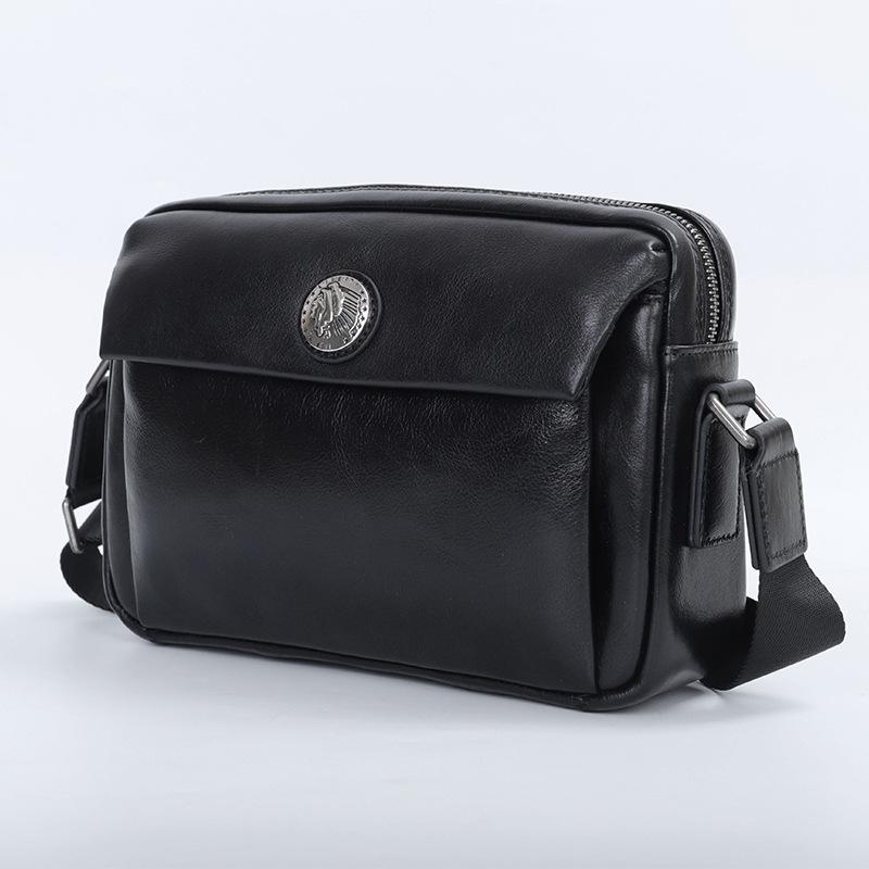 Top-grain Cowhide Crossbody Bag High-end Men's Casual Bag Single-shoulder Bag