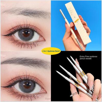 Карандаш для бровей с двойной головкой, натуральный трехмерный, водонепроницаемый, устойчивый к поту, стойкий, не обесцвечивает, чрезвычайно тонкая косметика для начинающих студентов