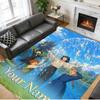 Crystal Velvet Rug Custom Name Text, Soft Non Slip Floor Mat Home DecorHowl's Moving Castle