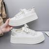 99 Cold Sticky Craft Satin Thick-soled Women's Shoes Spring New Muffin Heightening Casual Versatile Little White Shoes