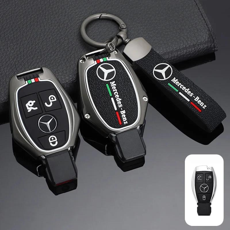 YWP4  Car Key Case Cover Protector Holder Shell Fob For Mercedes Benz A C E S G Class GLA CLA GLK GLC CLS W204 W463 W176 W251 W205 AMG