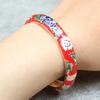 Cheongsam Accessories Filigree Enamel Bangle Hanfu Accessories Hollow Out Peony Bracelet Girls