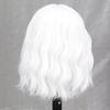 MISS WIG Женская мода Короткий волнистый парик с челкой Синтетическое волокно Чистый белый волнистый парик Косплей Одежда для вечеринок на Хэллоуин