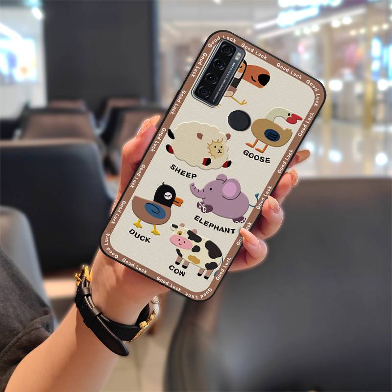 Shockproof Protective Phone Case For TCL 20 SE TPU Fashion Design Cover Dirt-resistant Durable Cartoon Full Wrap Cute