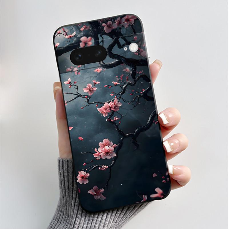 For Google Pixel 7 / Pixel 7 Pro Case Luxury Fashion Butterfly Flowers Black Soft TPU Silicone Back Cover Pixel7 7Pro Phone Case