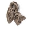 Korean Style Women's 100% Cashmere Hollow Crochet Knit Scarf Shawl - Warm, Versatile Autumn Winter Accessory