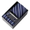 6 шт./набор галстуков и запонок в виде квадрата, подарочная коробка, мужской шарм, искусственный шелк