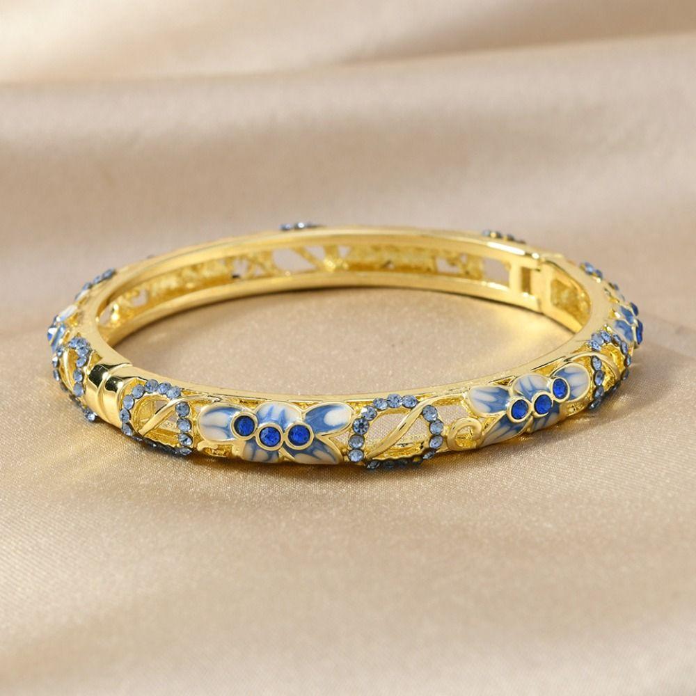 Китайский старинный браслет-перегородка традиционный женский браслет на руку ажурный цветочный браслет для девочек