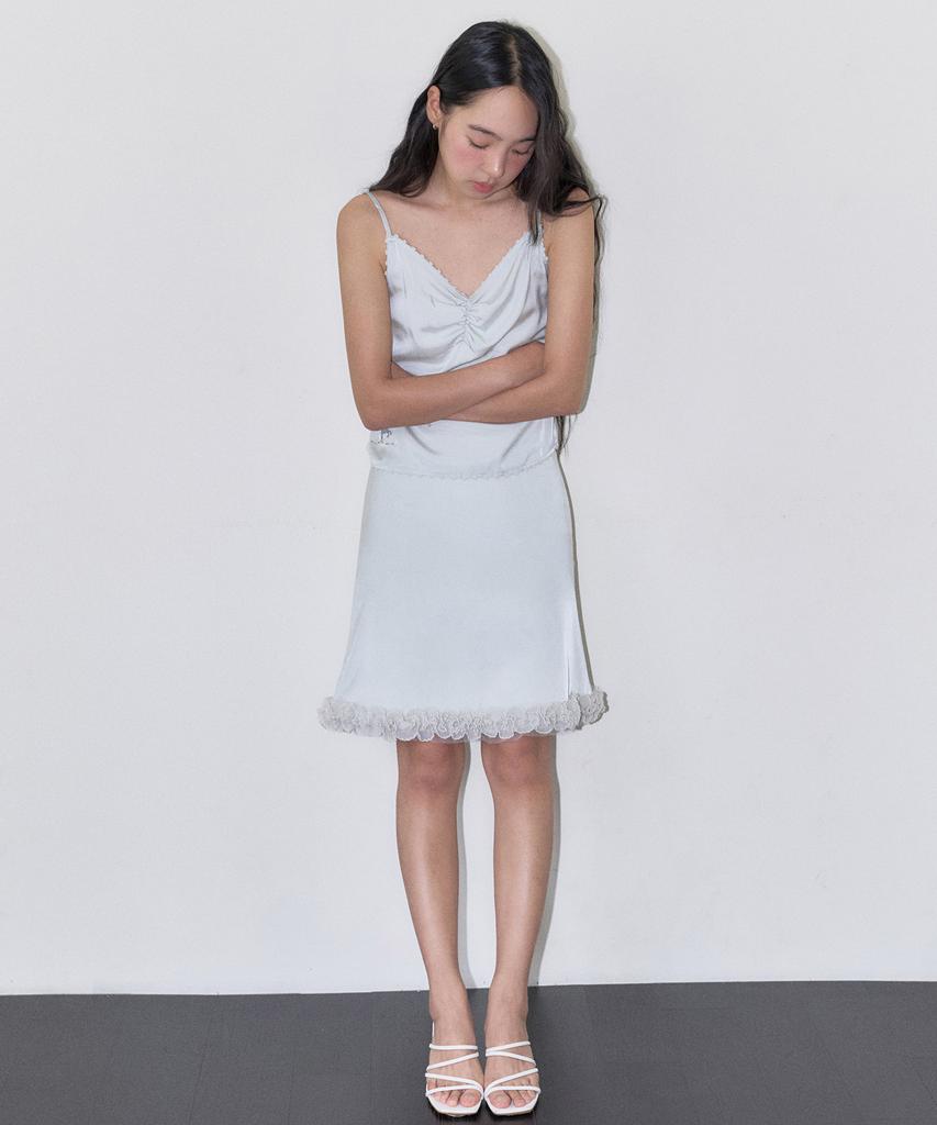 Margarine Fingers Double Layer Lace Skirt (Mint)