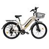 ORLMS City Lady Blue/Black/Grey 500W motor+48V15AH battery 26 * 1.75 inch tires Ximano 7-speed power-off disc brake electric bicycle