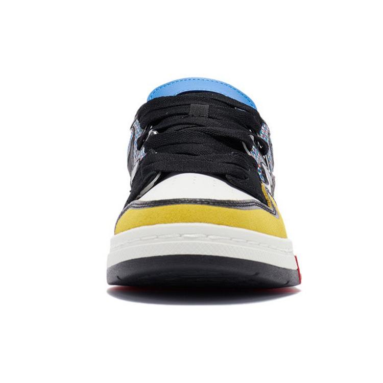 Li Ning Wave Pro Скользкие, Износостойкие, Легкие Низкие Скейтбордические Кроссовки Женские Черный Красный Желтый AECR044-3