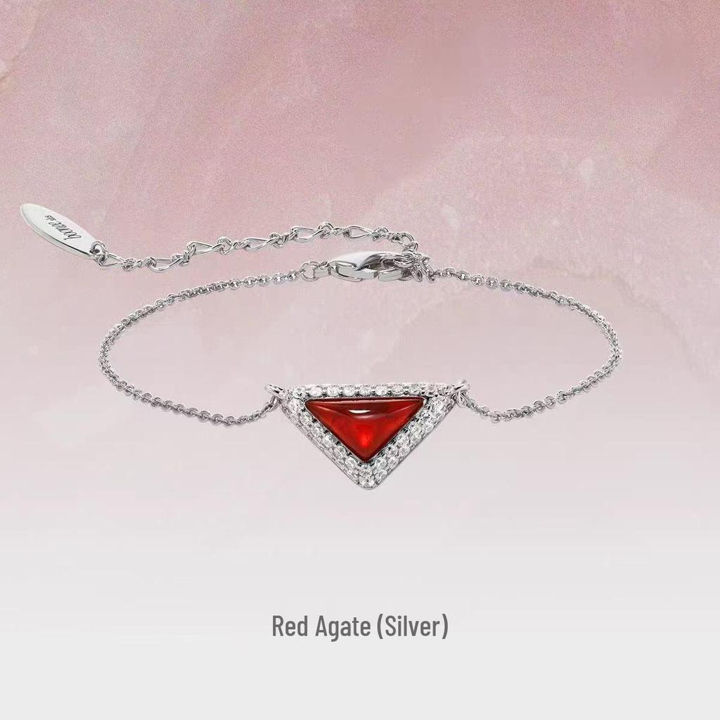 Ожерелье из натурального камня треугольной формы с бриллиантами - Роскошное, изысканное и универсальное колье-цепочка для ключицы для создания высококлассного стиля.