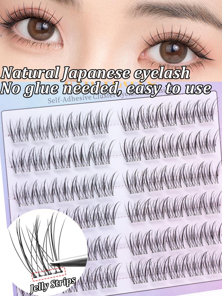 6 Rows Series Glue Free Lashes No-Adhesive Eyelash Set for Full Reusable Defined Lashes Long Lasting Reusable & Easy to Wear.