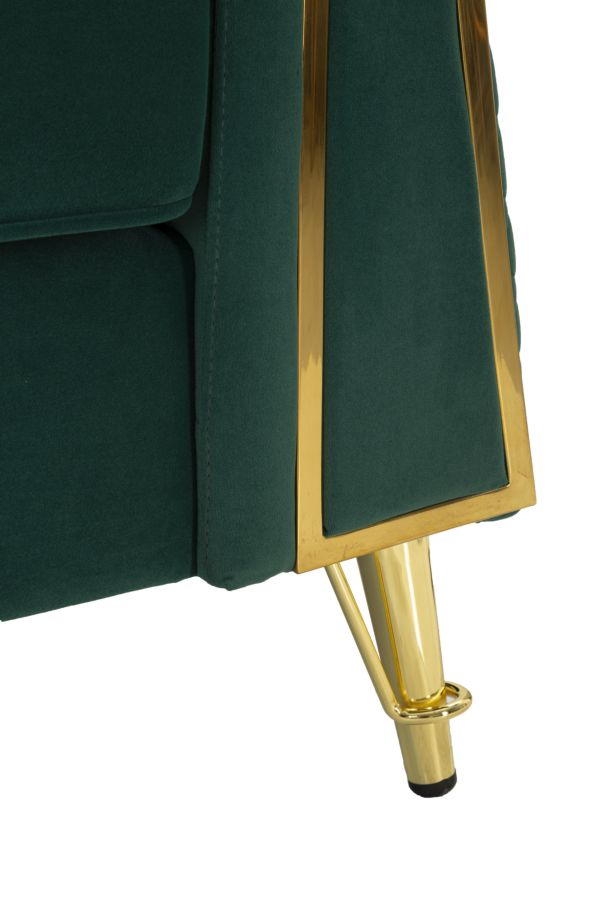 Armchair Emy Green With Cushion Cm 104X83X76