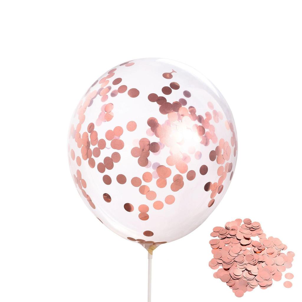 Transparent Sequined Latex Balloons for Parties and Weddings, 2.8g