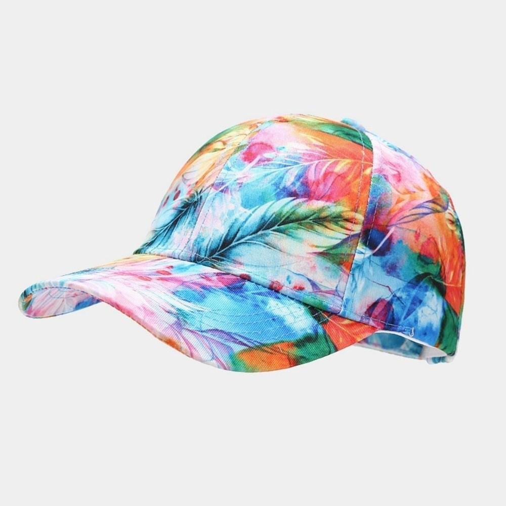 Adjustable Baseball Cap Colorful Graffiti Duck Tongue Hat Outdoor Sports Hat for Men and Women