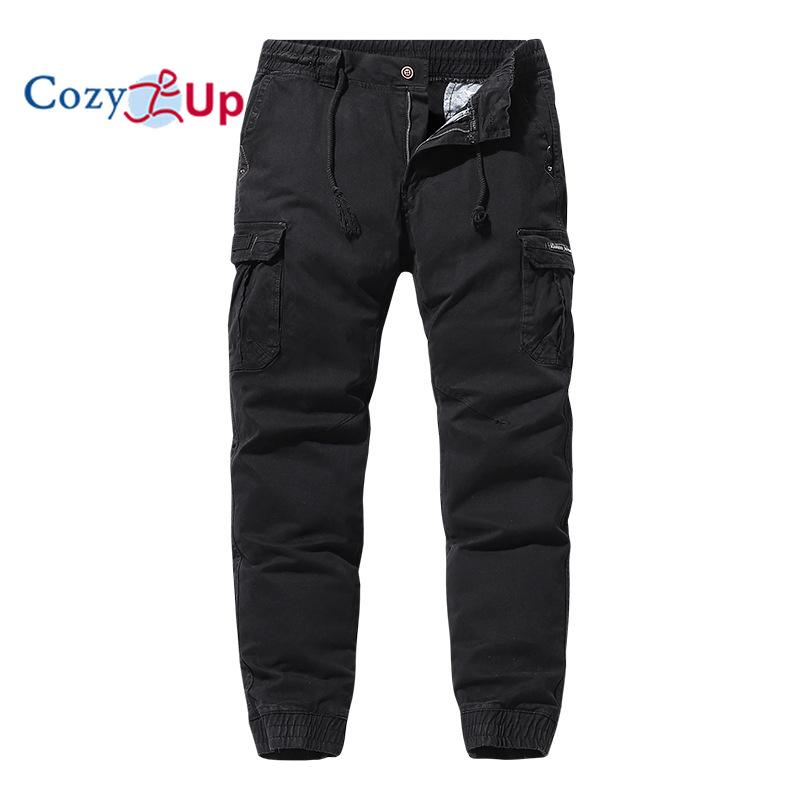 Мужские брюки-карго Cosy Up Slim Fit с контрастной строчкой и множеством карманов