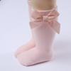 Носки для девочек Носки принцессы с бантом Гольфы для младенцев Носки до колена Тонкие хлопковые носки для новорожденных