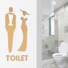 Матовый акриловый знак для ванной комнаты, клейкая дверь туалета, туалет 3D, знак для мужчин и женщин, бизнес-ресторан, офис, отель, стена для туалета, гендерная идентификация