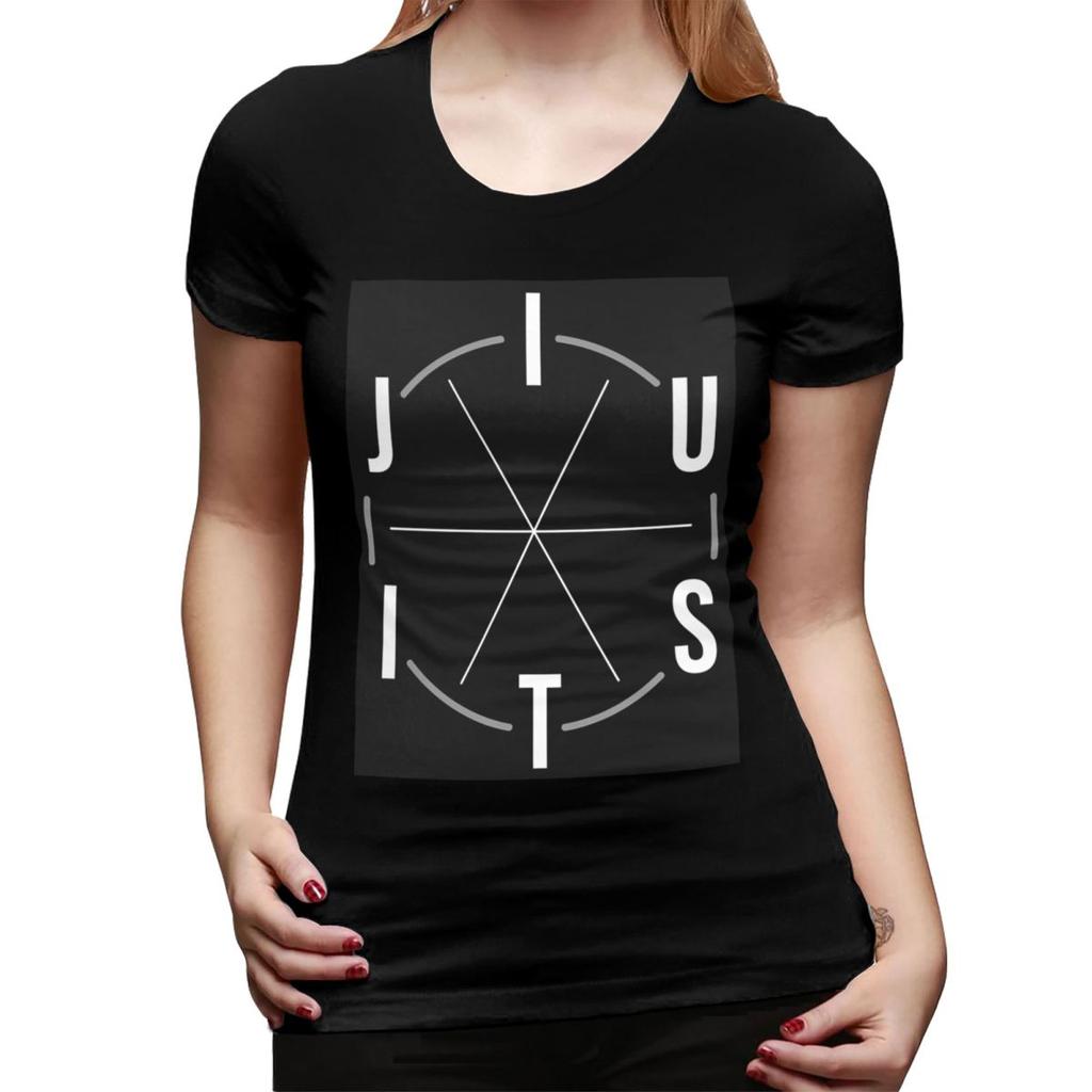 Jiu Jitsu BJJ Circle White Light TShirt for Women Round Neck Streetwear T Shirts Womens Tees Short Summer Clothes Tops