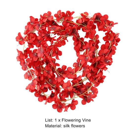 Имитация гортензии, лоза без полива, сделай сам, искусственный шелковый цветок, декоративный искусственный цветок гортензии, лоза, садовый декор для вечеринки