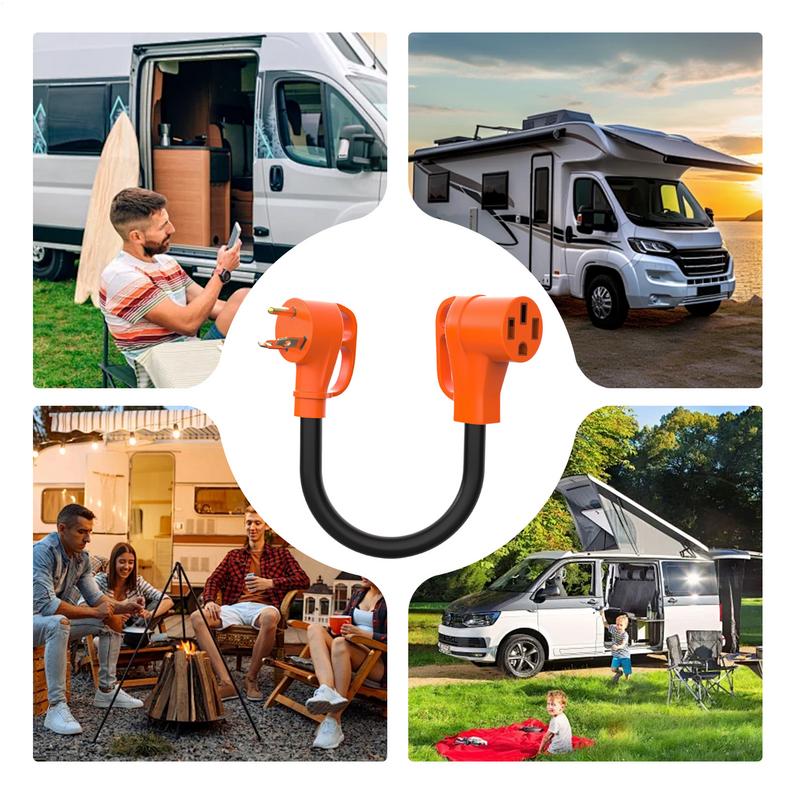 30-амперный шнур для автофургона, сверхмощный преобразователь, 30-50-амперный адаптер для генератора автофургона, 18-дюймовый электрический адаптер для автофургона, собачья кость
