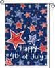 AVOIN Colorlife Happy 4th of July Patriotic Garden Ag 12x18 Inch Double Sided Outside, Independence Day American Stars Yar GGO