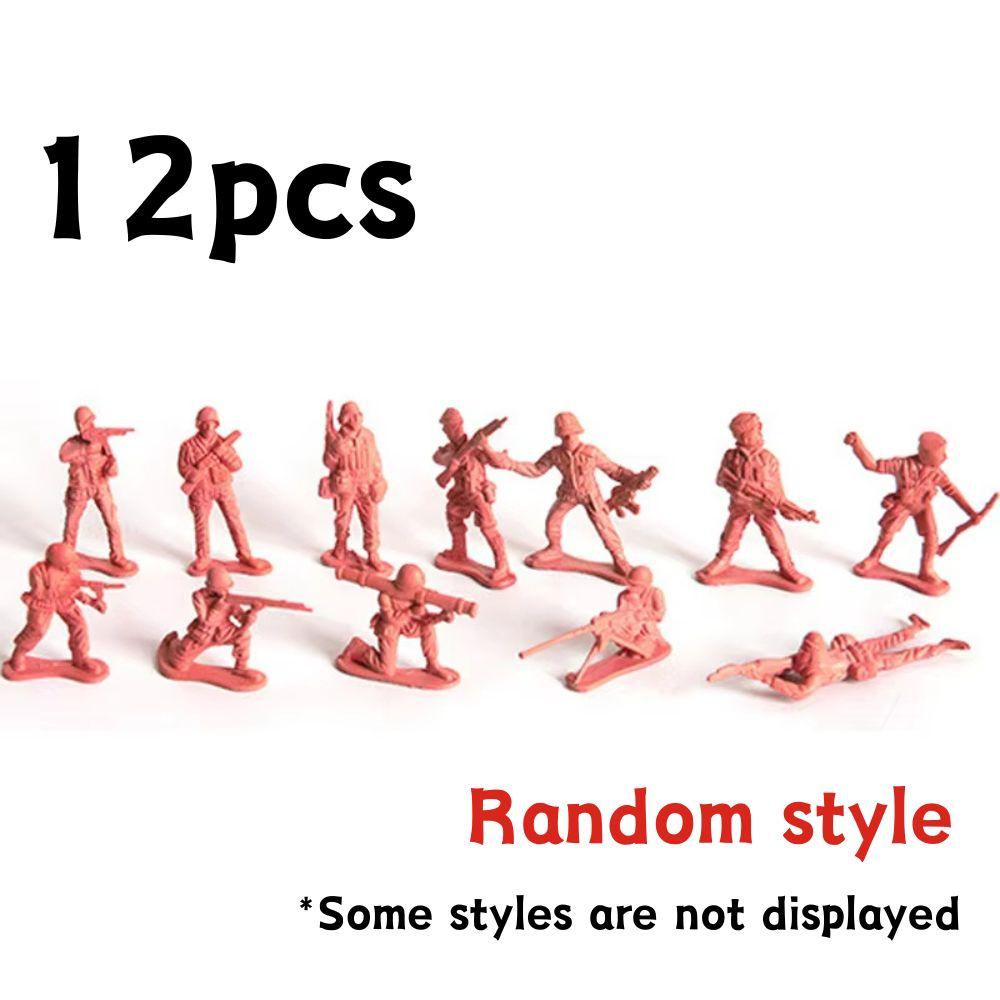 12/36pcs 5cm Plastic Soldier Figurin Sand Table Exercise Military Model Scene Props Desktop Decoration Collection Gift YMY