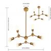 RNJ26 60 Watts Chandelier Ceiling Light, Brass
