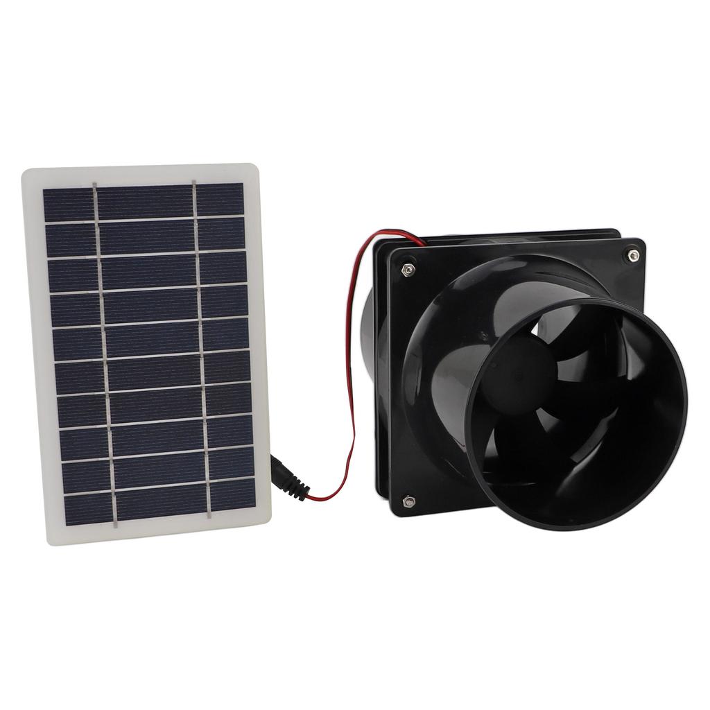 10W 12V Solar Powered Exhaust Fan Round Pipes Solar Panel Ventilation Fan Kits For Attics Greenhouses RVs and Boats