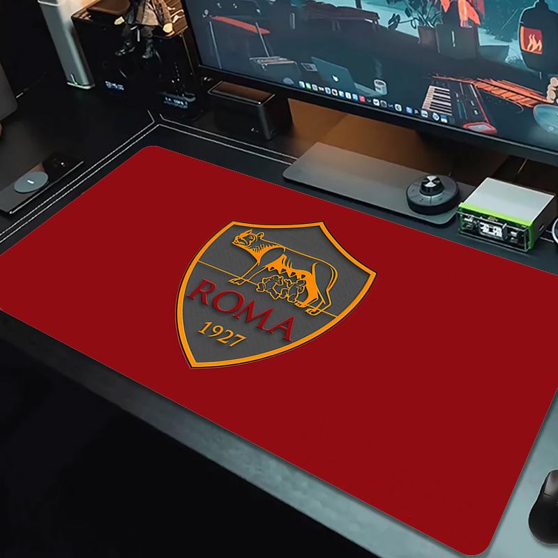 AS Roma Print Cushion Non-slip Laptop Tablet Big Mousepad XXL Mat Mini PC Playmat With Lock edge