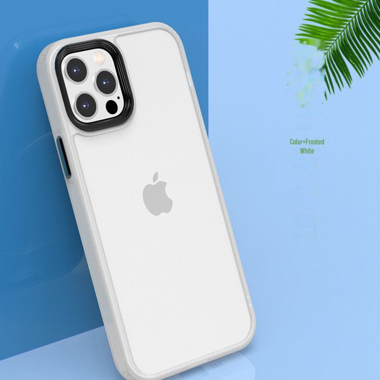 Матовый акриловый защитный чехол для iPhone 13 с металлическими кнопками для Apple 14 - чехол для мобильного телефона Skin-Feel
