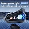 Мотоциклетный шлем гарнитура Bluetooth 5.3 Hands Free беспроводные наушники с RGB красочные водонепроницаемые наушники для катания на лыжах