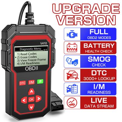 V410 Автомобильный OBD2 сканер Диагностические инструменты OBDII EOBD Чтение/Сброс кодов неисправностей Считыватель кодов Диагностика системы двигателя