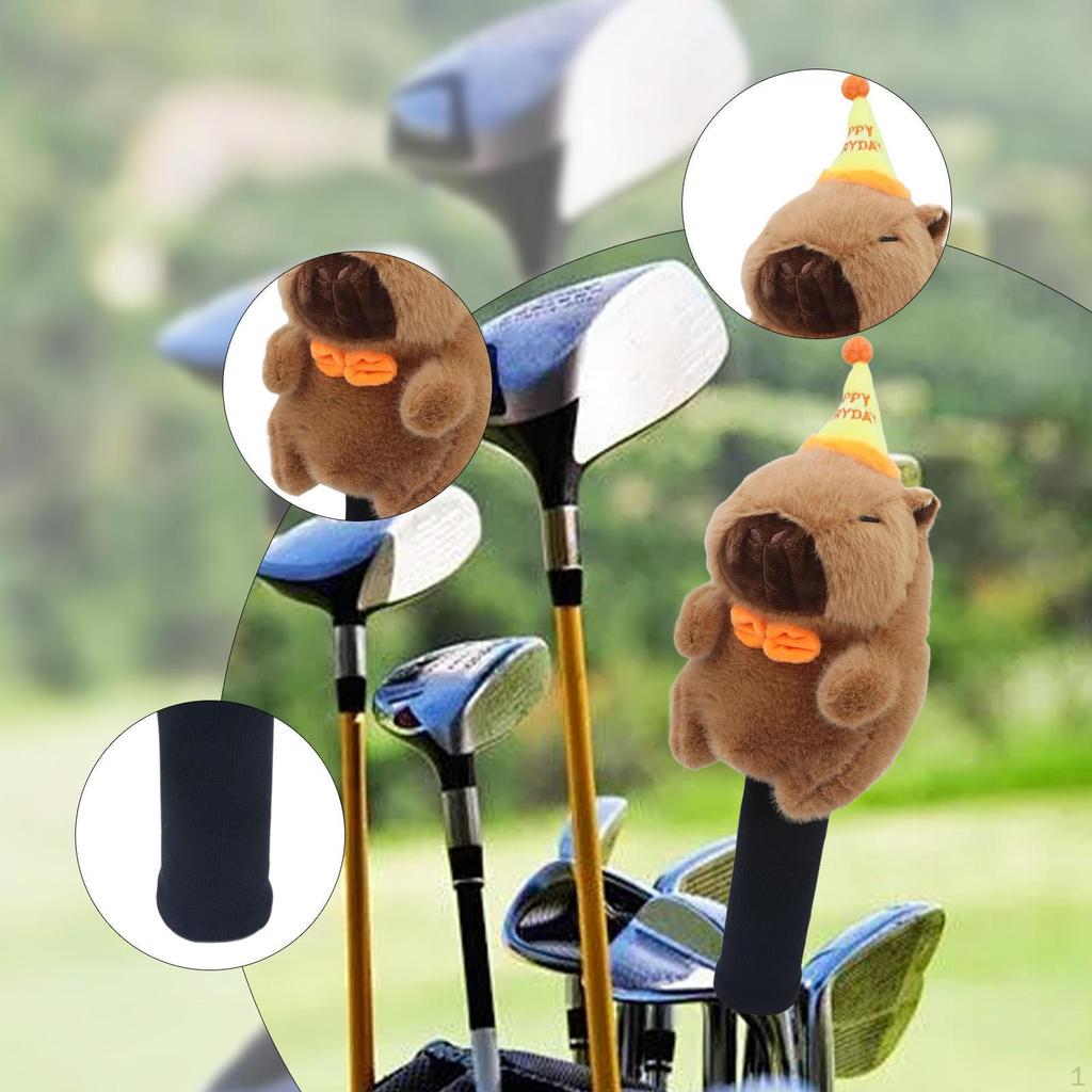 Плюшевый чехол Капибара для гольф-клуба Фэрвей Вуд, Защитный рукав от царапин