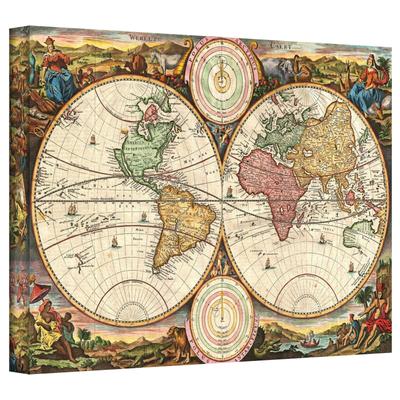 1730 Карта мира, галерея, настенная художественная печать, картина на холсте, картина солнечной системы, настенные панно для гостиной, домашний декор