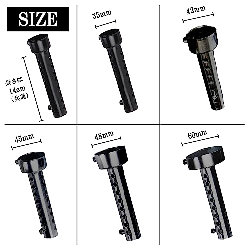 Lapensee PIENSE Мотоциклетный внутренний глушитель Внутренняя перегородка Универсальный глушитель Комплект из 2 штук Длинный Короткий Широкий: 42/45/48/60мм (42мм черный)