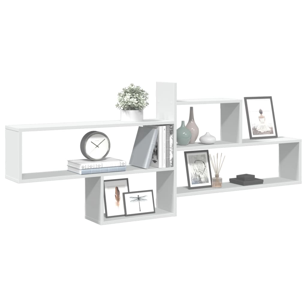 Wall Shelf White 167.5 x 18 x 68 cm Particleboard